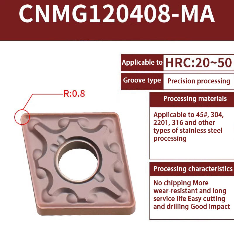 116-CNMG120404 turning blade 120408 steel stainless steel aluminum diamond outer circle alloy blade Shandong Denso Pricision Tools Co.,Ltd.